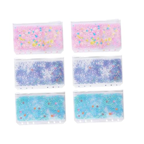 ELAYARD 6 Stück Teiliges Zipper Ordner Taschen aus Transparentem PVC für Dokumente Organizer Aufbewahrungstaschen mit Reißverschluss für Büro Schule Reise von ELAYARD