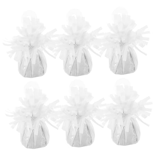 ELAYARD 6 Stück Weiße Ballongewichte aus Aluminiumfolie Helium ballonbeschwerer für Hochzeit Geburtstag und Partydekoration Praktische Ballongewichte für Heliumballons Festlich und ELAYARD 6 Stück Weiße Ballongewichte aus Aluminiumfolie Helium ballonbeschwerer für Hochzeit Geburtstag und Partydekoration Praktische Ballongewichte für Heliumballons Festlich und von ELAYARD
