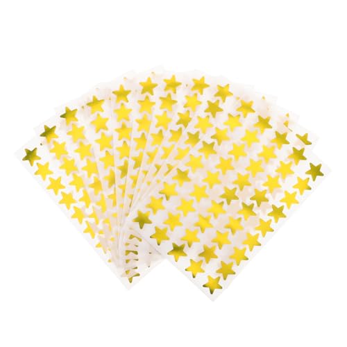 ELAYARD 60 Blatt Goldene Sternaufkleber Selbstklebende Glänzende Metallische Belohnungssticker für Lehrer für Klassenzimmer Zuhause und Bastelprojekte ELAYARD 60 Blatt Goldene Sternaufkleber Selbstklebende Glänzende Metallische Belohnungssticker für Lehrer für Klassenzimmer Zuhause und Bastelprojekte von ELAYARD
