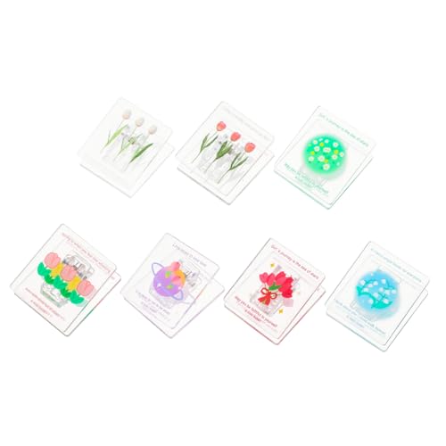 ELAYARD 7 Stück Teiliges Acryl mit Blumendesign Vielseitige Transparente Büroklammern für Papier Dokumente und Snacks Tragbare Organizer Clips für Schüler Lehrer und Bürobedarf ELAYARD 7 Stück Teiliges Acryl mit Blumendesign Vielseitige Transparente Büroklammern für Papier Dokumente und Snacks Tragbare Organizer Clips für Schüler Lehrer und Bürobedarf von ELAYARD