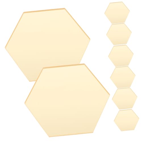 ELAYARD 8 Stück Sechseckige Sitzplatznummern Hochzeitskarten Platzkarten Party Braut Happy Unplugged Transparente Hochzeitsdekorationen Für Tische Mädchenhochzeit Für Tische von ELAYARD