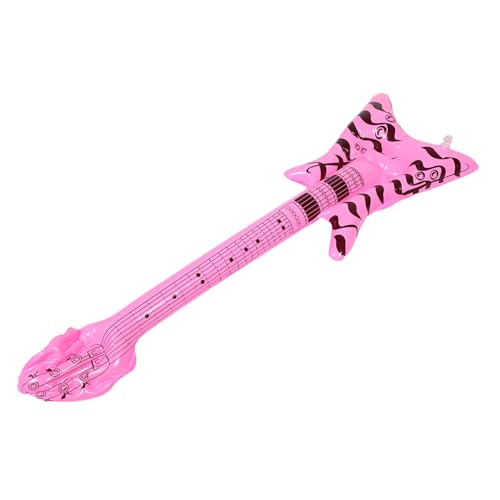 ELAYARD Aufblasbare Rockgitarre Realistisches Musikinstrument Modell Schnelles Aufblasen Leichtes Partydeko Accessoire für Jahre Themen für Musikevents von ELAYARD