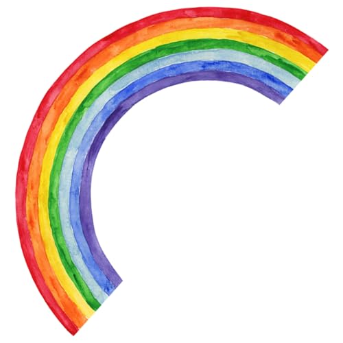 ELAYARD Bunte Regenbogen Wandtattoos Kinderzimmer Ablösbar PVC Selbstklebend Spielzimmer Wanddeko für Babyzimmer Kindergarten Schlafzimmer von ELAYARD