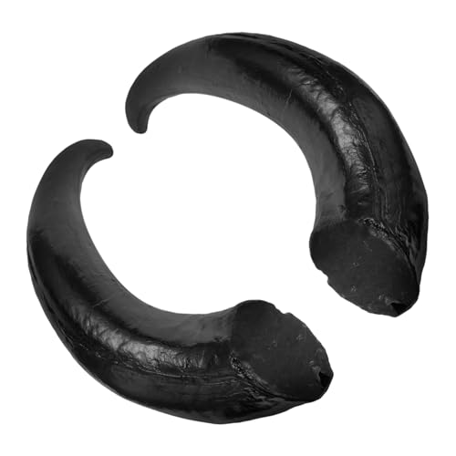 ELAYARD DIY Stirnband Ox Horns Schwarze Große Hörner Bastelset Feines Handwerk für Halloween Haaraccessoires Cosplay Kostüm Zubehör für Erwachsene und Jugendliche von ELAYARD