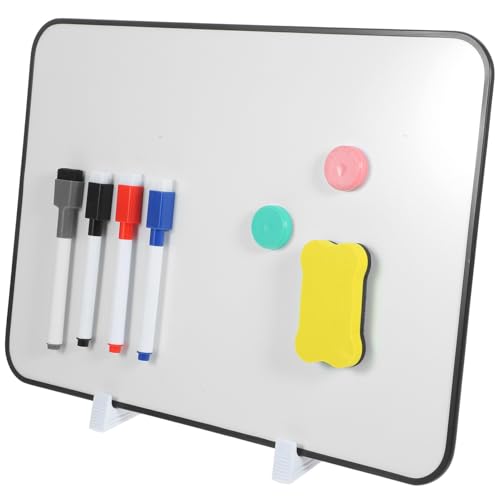 ELAYARD Doppelseitiges Whiteboard mit Ständer Magnetisch Trocken Abwischbar Inklusive Marker und Radiergummi für Schreibtisch Büro Schule Zuhause Zufällige Farbe Zufällige Farbe von ELAYARD