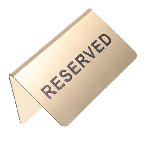 ELAYARD Edelstahl Reserviert Schild für Restaurant Tisch Robustes Metallschild für Reservierte Sitzplätze Vielseitig Nutzbar Klare Schwarze Beschriftung Wiederverwendbar und Leicht zu von ELAYARD