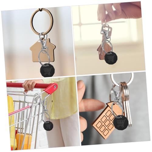 ELAYARD Einkaufswagenchip Schlüsselanhänger aus Handlicher Einkaufswagen Token Anhänger Leichter Einkaufschip für Supermarkt Trolleys Praktischer Schlüsselhalter Schwarzes Design ELAYARD Einkaufswagenchip Schlüsselanhänger aus Handlicher Einkaufswagen Token Anhänger Leichter Einkaufschip für Supermarkt Trolleys Praktischer Schlüsselhalter Schwarzes Design von ELAYARD