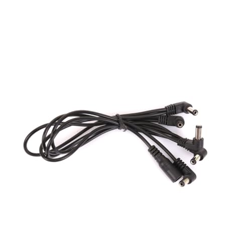 ELAYARD Fach Abgewinkeltes Daisy Chain Stromkabel für Gitarren Bass-effektpedale Federbelastete Stecker Langlebiges Verbindungskabel für Sauberes Pedalboard und Geräuschisolierung von ELAYARD
