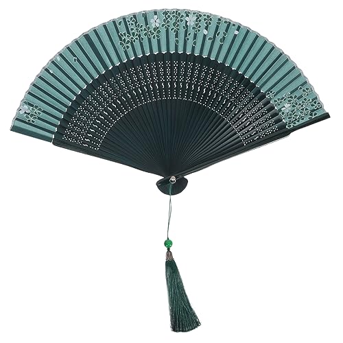 ELAYARD Faltbarer Handfächer aus Chinesischer Vintage Fächer mit Eleganten Mustern Tragbarer Klappfächer für Tanz Fotografie und Sommerveranstaltungen Handgefertigt Grünen und Weißen ELAYARD Faltbarer Handfächer aus Chinesischer Vintage Fächer mit Eleganten Mustern Tragbarer Klappfächer für Tanz Fotografie und Sommerveranstaltungen Handgefertigt Grünen und Weißen von ELAYARD