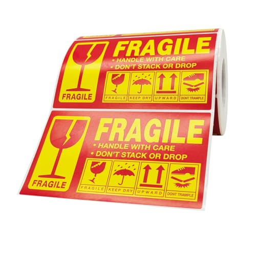 ELAYARD Fragile Paketaufkleber Selbstklebend Warnetiketten Vorsicht Zerbrechlich für Versand Flexibles Material Dauerhaft Haftend für Kartons Papier Holz Geeignet ELAYARD Fragile Paketaufkleber Selbstklebend Warnetiketten Vorsicht Zerbrechlich für Versand Flexibles Material Dauerhaft Haftend für Kartons Papier Holz Geeignet von ELAYARD