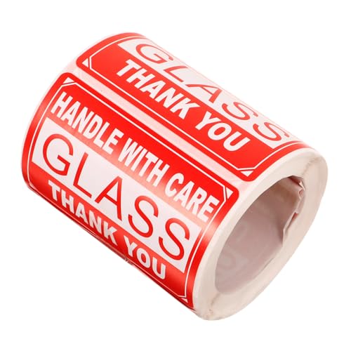 ELAYARD Fragile Sticker Selbstklebend pro Warnaufkleber für Zerbrechliche Verpackung Sichtbar Einfache Anbringung Schutz für Empfindliche Versandgüter von ELAYARD