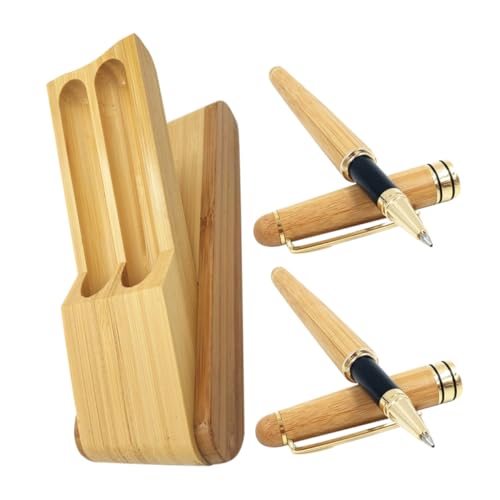 ELAYARD Füllfederhalter aus Natürlichem Holz mit Faltbarer Box Geschenkset mit Tintenfüller und Signierstift Leicht Vielseitig für Schule Büro Kalligraphie Anfänger und Zuhause Geeignet von ELAYARD