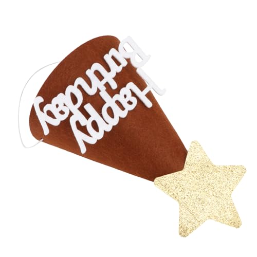 ELAYARD Geburtstagshut Stern Design Dickes Material Niedliches Party-accessoire für Kindergeburtstag Bezauberndes Partyhüte Ornament für Fröhliche Feier von ELAYARD