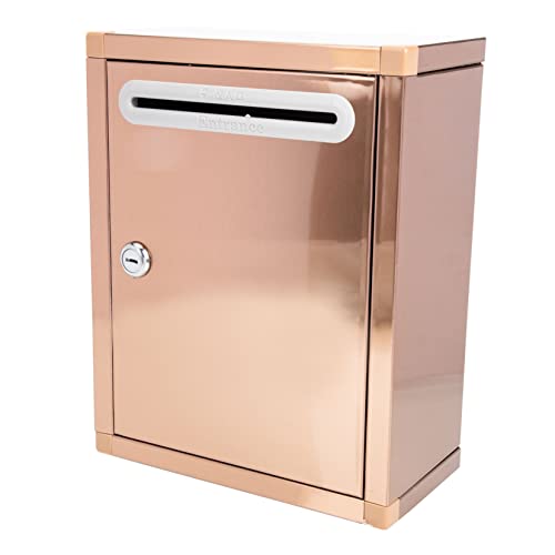 ELAYARD Großer Edelstahl Briefkasten mit Metallschloss und Robust Wandmontage fähige Mailbox für Büro Vorschläge und Beschwerden Wetterfeste Post Briefaufbewahrung mit Großer Kapazität von ELAYARD