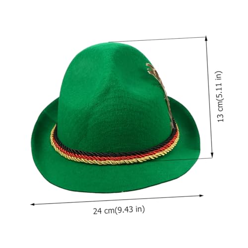 ELAYARD Halloween Jazz Hat Party Hut Grün Unisex Panama Stil Weicher Bequemer Non Woven Lustiger Kopfschmuck Für Oktoberfest Karneval Bühnenverkleidung Und Fotos von ELAYARD
