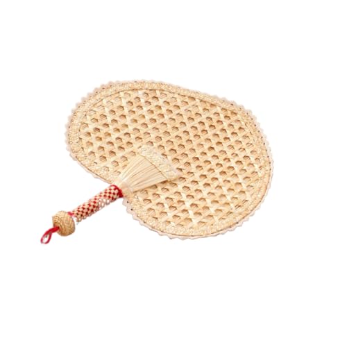 ELAYARD Handgefertigter Gestrickter Herzförmiger Weizenfächer Sommerlicher Kühlventilator Leicht Tragbar Elegant für Strand Party und Alltag ELAYARD Handgefertigter Gestrickter Herzförmiger Weizenfächer Sommerlicher Kühlventilator Leicht Tragbar Elegant für Strand Party und Alltag von ELAYARD