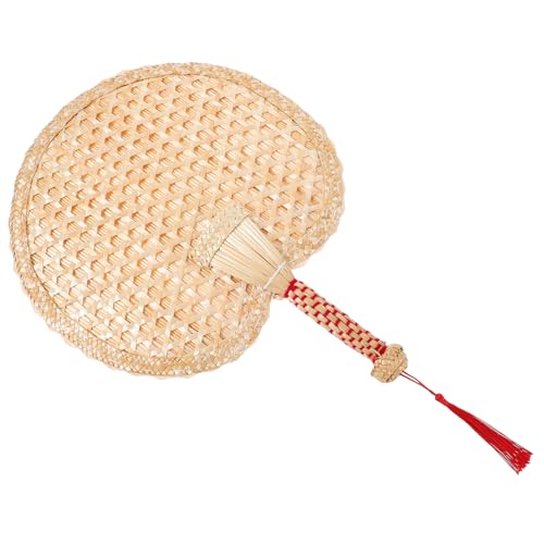 ELAYARD Handgewebter Sommerfächer aus Leichter und Tragbarer Vintage Fan für Erwachsene für Strand und Gartenentspannung von ELAYARD