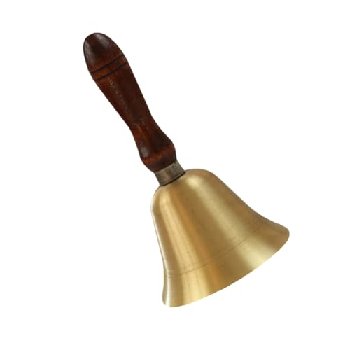 ELAYARD Handglocke mit Holzgriff Tragbare Tischglocke Lauter Klarer Klang Ergonomisch Leicht und Dekorativ für Party Hotel Restaurant und Empfang von ELAYARD