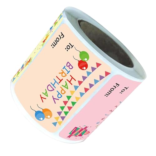 ELAYARD Happy Birthday Aufkleber mit Starker Klebkraft Bunte Geburtstags Labels für Geschenke Party Deko Bürobedarf Selbstklebende Geburtstagstags Sticker für Feierlichkeiten ELAYARD Happy Birthday Aufkleber mit Starker Klebkraft Bunte Geburtstags Labels für Geschenke Party Deko Bürobedarf Selbstklebende Geburtstagstags Sticker für Feierlichkeiten von ELAYARD