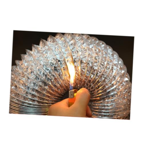 ELAYARD Hochtemperaturbeständiger Langer Dicker Aluminium Flexschlauch Durchmesser Flexibel Feuerresistent für Lüftung Abluft Heizungs und Klimaanlagen für Küche Bad Gewächshaus von ELAYARD