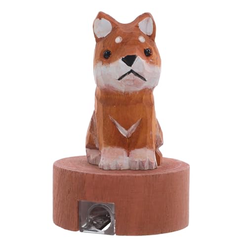 ELAYARD Holz-Anspitzer Shiba Inu Design Tragbarer Handheld Manual Pencil Sharpener für Schüler Lehrer Kawaii Cartoon Schulbedarf Pocket Sharpener für Schule Büro Reise von ELAYARD