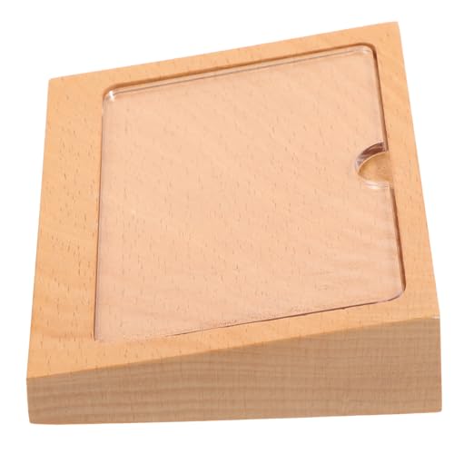 ELAYARD Holzständer Tischaufsteller für Namenskarten und Preisschilder Schräger Acrylhalter mit Klarem Sichtfenster Langlebig und Stabil für Restaurant Hochzeit und Büro von ELAYARD