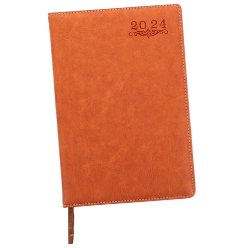 ELAYARD Jahresplaner Notizbuch Orange Multifunktionaler Tragbarer Tagesplaner mit Flachem Seitenlayout Leichtes Agenda Notizheft für Büro Schule Reise und Persönliche Organisation von ELAYARD