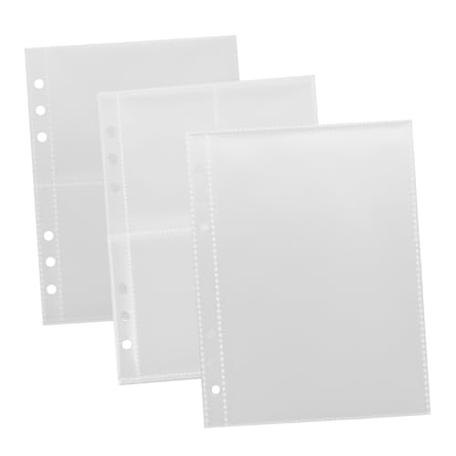 ELAYARD Klarsichtfolien Nachfüllseiten für Sammelkartenalbum Je Buch Halbtransparente Einsteckhüllen Einseitig Fächer Schützende PP Fotohüllen für Karten und Fotos von ELAYARD