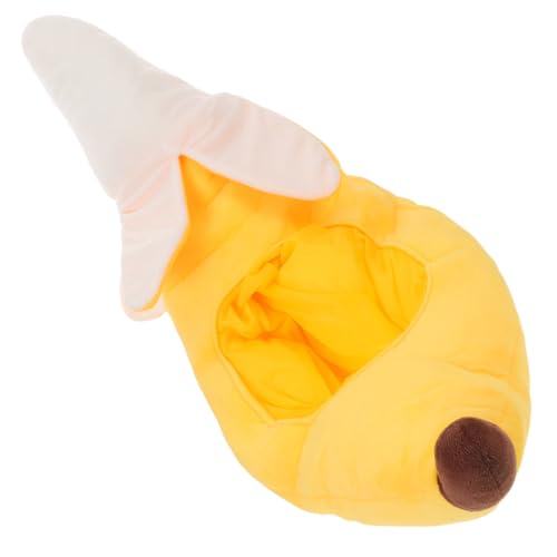 ELAYARD Lustiger Plüsch Bananenhut Weiches Kostümkopfstück Leichtes Party-accessoire Für Jugendliche Erwachsene Tropische Mottoparty Karneval Cosplay von ELAYARD