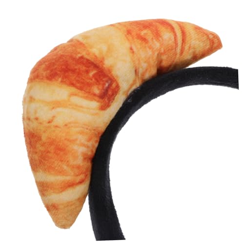 ELAYARD Lustiges Croissant Stirnband Party Haarreif Simulation Food Headband Kostüm Haarschmuck Damen Frauen Zubehör von ELAYARD