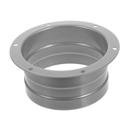 ELAYARD Metallflansch Lüftungsanschluss Gerade Rund Ventilatoradapter Elektrostatisch Beschichtet Robust Langlebig Passend Einfache Montage für Industrielle Lüftungssysteme von ELAYARD