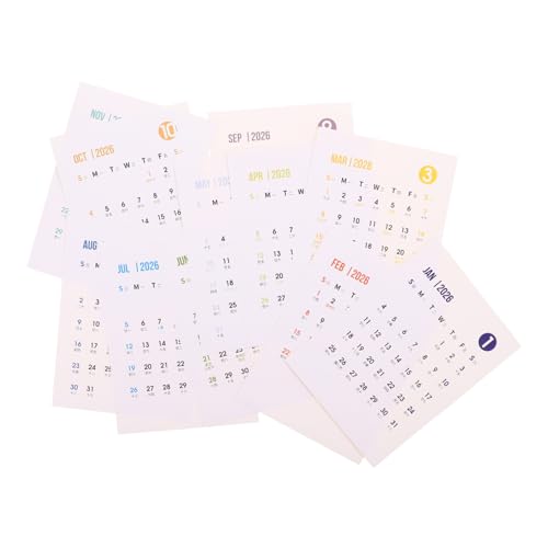 ELAYARD Monatskalender Selbstklebend Kreative Jahresplaner Sticker Für Wand Tisch DIY Schreibbar Für Schule Büro Zuhause von ELAYARD