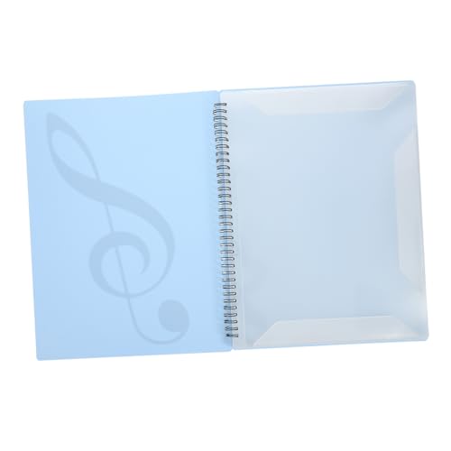 ELAYARD Musikordner Spiralfolder Musiknoten Organizer Leicht Silber Blau für Musiker von ELAYARD