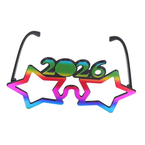 ELAYARD Neue Jahreswechsel Brillen Leichtes Nye Partyzubehör Bunte Zahlenbrille für Silvesterfeiern Foto Requisiten Spaßiges Design von ELAYARD