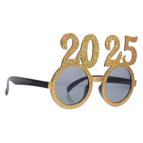 ELAYARD Neujahrsbrille Partybrille aus Langlebigem Material Leuchtende Silvester Eyewear für Festliche Anlässe Auffällige Foto Requisite für Geburtstags und Familienfeiern von ELAYARD