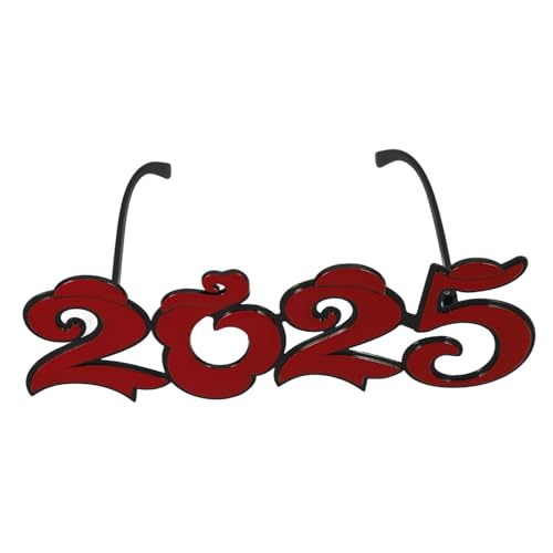 ELAYARD Neujahrsbrille aus Robustem Pc Auffällige Partybrille mit Leuchtendem Design Lustiges Silvester Accessoire für Unvergessliche Feier und Fotorequisiten von ELAYARD