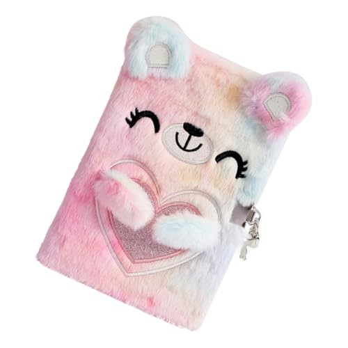 ELAYARD Notizbuch mit Plüsch hülle Cartoon Bär Design Tagebuch für Mädchen Abschließbar Kawaii Journal Notepad für Schule Geburtstag Geschenk Tragbar und Langlebig ELAYARD Notizbuch mit Plüsch hülle Cartoon Bär Design Tagebuch für Mädchen Abschließbar Kawaii Journal Notepad für Schule Geburtstag Geschenk Tragbar und Langlebig von ELAYARD