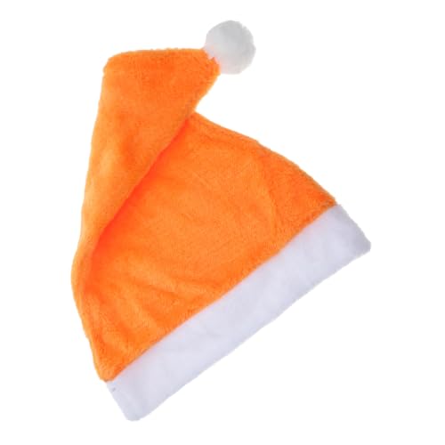 ELAYARD Orange Weihnachtsmütze Santa Claus Mütze Plüsch Weihnachtsdeko Partyhut Karneval Kostüm Passend für Karneval Fasching Fest von ELAYARD