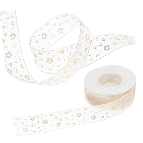 ELAYARD Organza Geschenkband Goldfarben Glattes Faltenfreies Dekoband mit Feiner Lochblumenstruktur Vielseitiges und Bastelband für DIY Verpackungen und Festtagsdeko ELAYARD Organza Geschenkband Goldfarben Glattes Faltenfreies Dekoband mit Feiner Lochblumenstruktur Vielseitiges und Bastelband für DIY Verpackungen und Festtagsdeko von ELAYARD