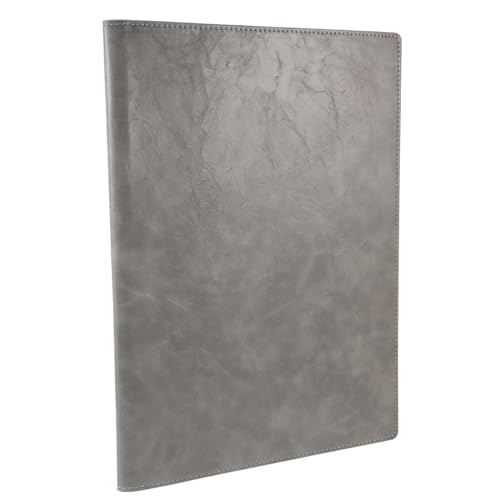 ELAYARD PU Business Folder Organizer PU Binder Portfolio mit Magnetverschluss Strapazierfähige Dokumentenmappe für Büro Vertragsmappe Notizen Unterlagen Elegantes Graues Design von ELAYARD