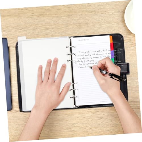 ELAYARD PVC Trennblätter Transparent Mattiert Abnehmbare Notebook Divider Wasserdichte Ringbuch registerseiten für Ordner und Planer Langlebige für Dokumente und Notizbücher von ELAYARD