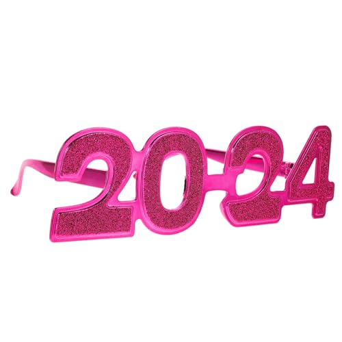 ELAYARD Party Brille Lustige Zahlenform Partybrillen Aus Pc Material Leicht Tragbar Für Festival Erwachsene Rosa von ELAYARD