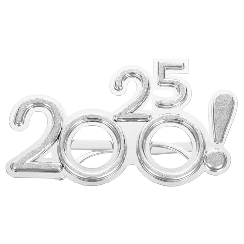 ELAYARD Partybrille aus Stabilem Pc Material Leichte Lustige Brille mit Auffälligem Zahlendesign als Neujahrs Partydeko und Fotorequisite für Erwachsene und Freunde von ELAYARD