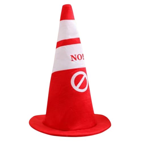 ELAYARD Plüsch Verkehrshütchen Kostüm Mütze Erwachsene Lustiger Traffic Cone Hut Bequem Für Halloween Karneval Party Cosplay Zubehör von ELAYARD