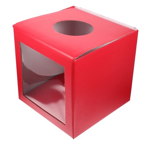 ELAYARD Rote Multifunktionale Losbox aus Robustem Material Quadratische Gewinnspielbox Spendenbox für Firmenfeiern Partys Veranstaltungen und Gewinnspiele von ELAYARD