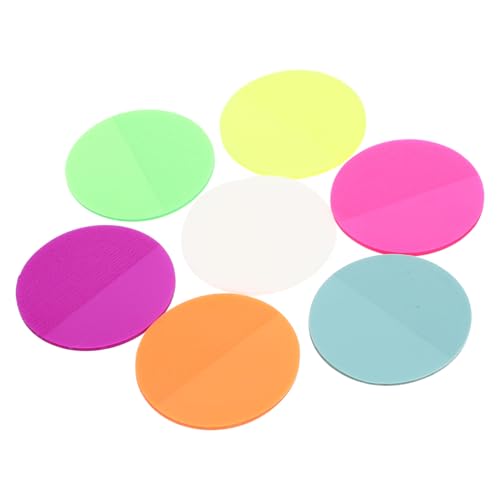 ELAYARD Runde Transparente Memo Pads Farben Fluoreszierend Wiederverwendbare Selbstklebende Notizzettel Tragbare Haftnotizen Praktische Klebezettel für Büro Schule und Zuhause Kreatives von ELAYARD