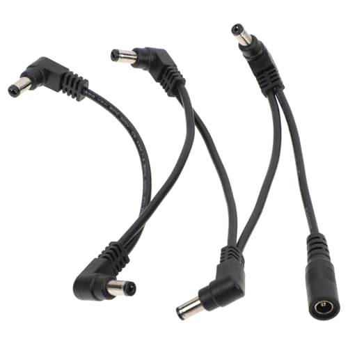 ELAYARD Stromkabel Anschluss Pedal Power Supply Effektgerät Zubehör Langlebiges Hochwertiges Kabel mit Glatter Oberfläche für Klare Klangqualität Musikgeräte von ELAYARD