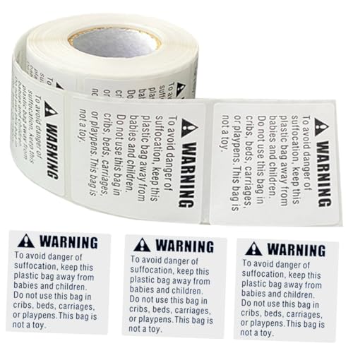 ELAYARD Suffocation Warning Labels Selbstklebend Versandaufkleber Hohe Sichtbarkeit Verpackungswarnung Schutz für Versandetiketten von ELAYARD