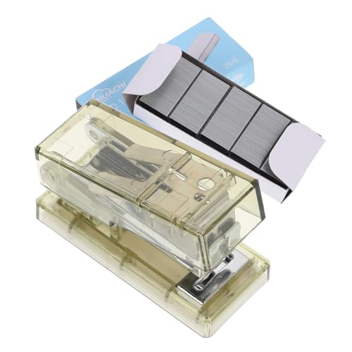 ELAYARD Transparenter Mini Heftgerät Bürobedarf Kunststoff Heftgerät Handlich Leicht Tragbar für Schreibtisch Büro Schule Zuhause ELAYARD Transparenter Mini Heftgerät Bürobedarf Kunststoff Heftgerät Handlich Leicht Tragbar für Schreibtisch Büro Schule Zuhause von ELAYARD