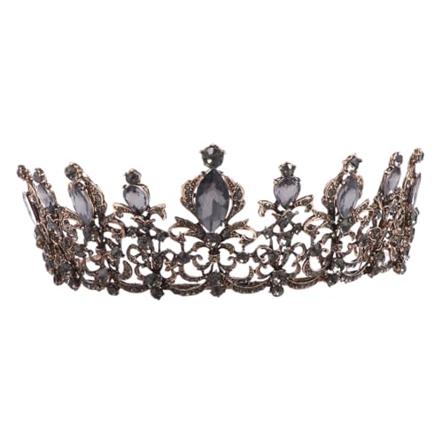 ELAYARD Vintage Strass Brautkrone Barock Hochzeit Kopfschmuck Damen und Mädchen Funkelndes Headpiece für Halloween Kostüm Party und Besondere Anlässe von ELAYARD